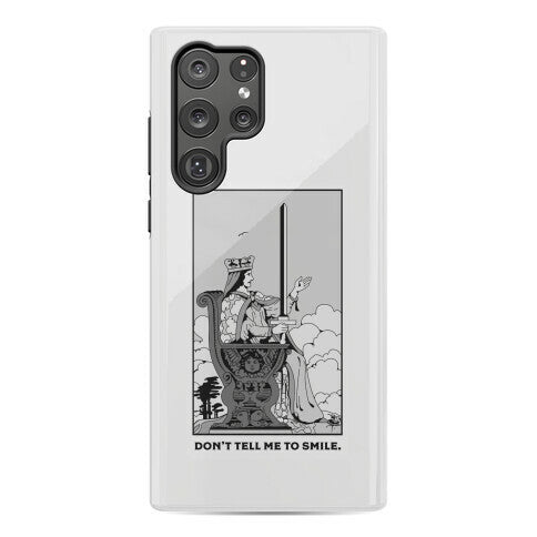 Don't Tell Me To Smile (Queen Of Swords Tarot) Phone Case